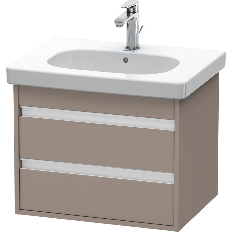 Ketho 23.625'' Wall Mounted Single Bathroom Vanity Base Only, Basalt Matt