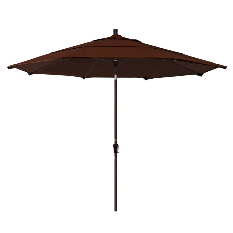 Parasol de marché 11 pi Austan, Toile Sunbrella® brun baie