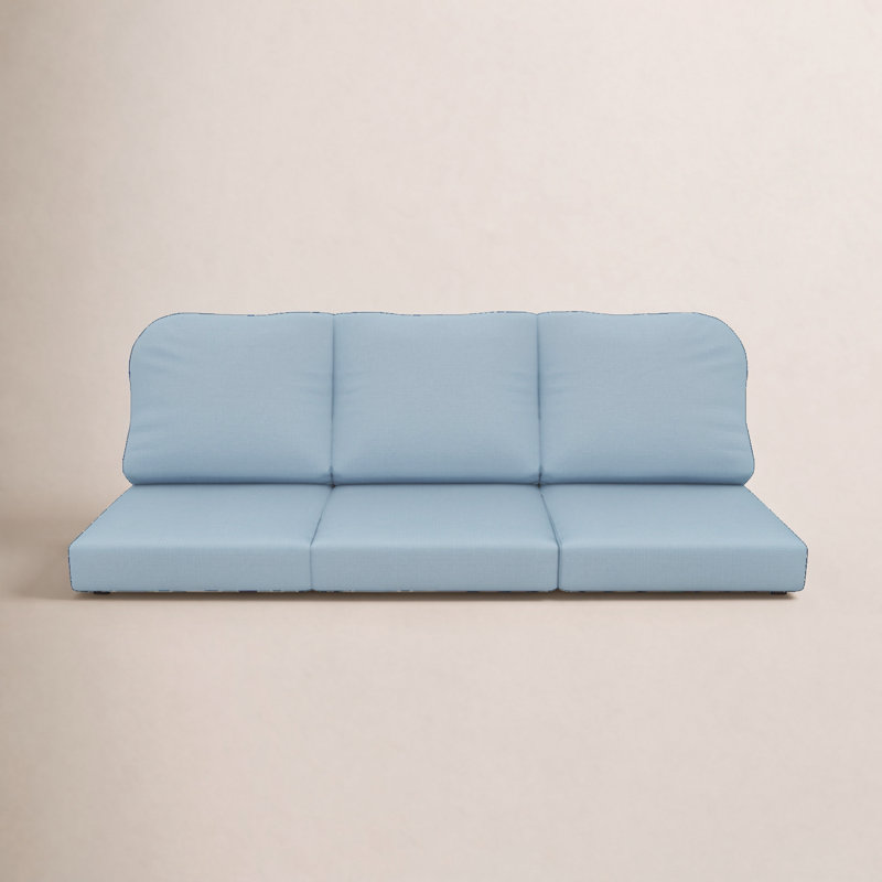Outdoor Sunbrella® 3 Seater Sofa Cushions, Canvas Air Blue Sunbrella® Canvas