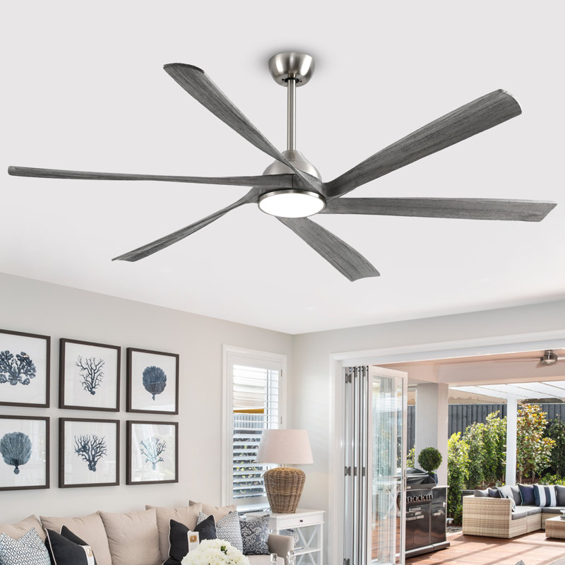 High Airflow Smart Ceiling Fan With Dimmable Led, Dc Motor, 72"