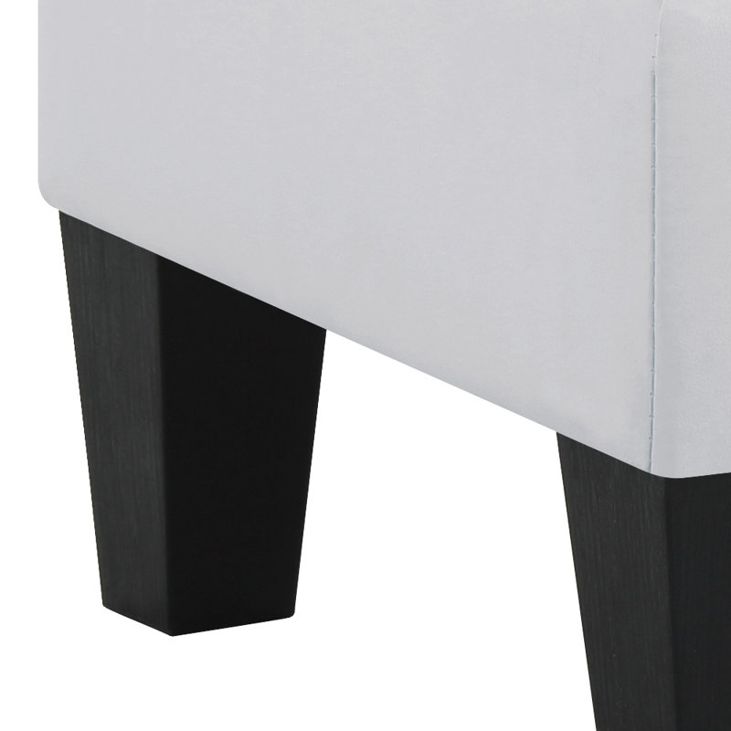 Newbury Ottoman, White, White