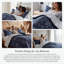 Ensemble de housse de couette réversible en microfibre à motif de botanique feuille Vilano Choice-135151743-135151742