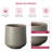 Tali 3 Piece Round Concrete Planter, Outdoor Indoor Large Planter Pots Containers with Drainage Holes for Set-1182803662