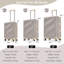 Ensemble de bagages 3 pièces léger et durable avec roulettes, verrou TSA et crochets pratiques pour un déplacement facile