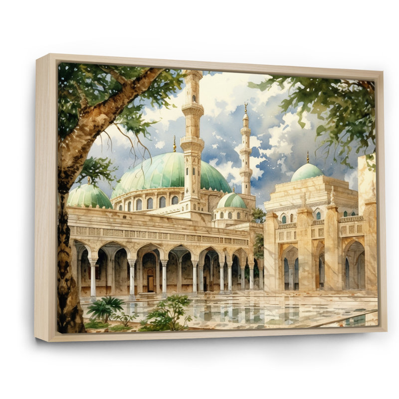 Art sur toile, "The Gazette", Cadre flottant érable, H 16 po x l 32 po x P 1 po