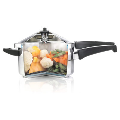 Kuhn Rikon 12qt. DUROMATIC Hotel Stainless Steel Pressure Cooker with Side Grips