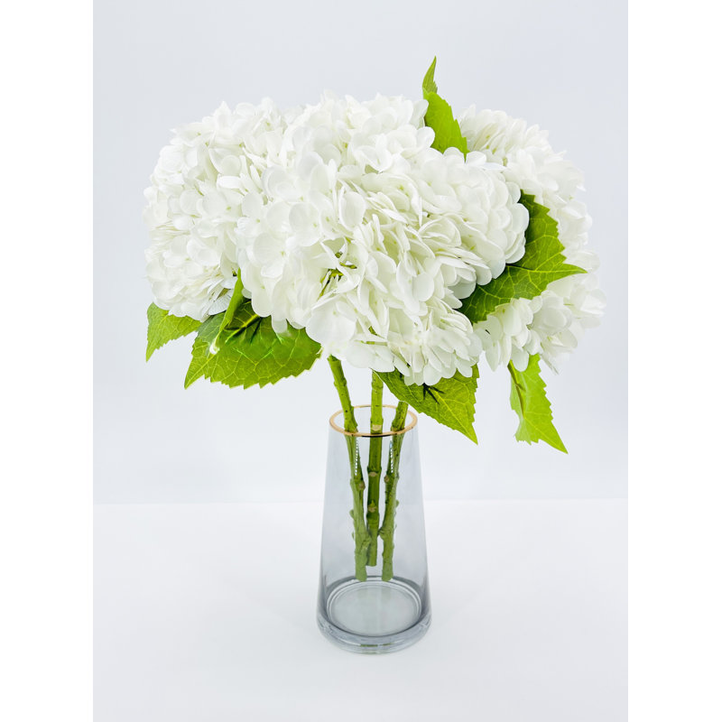 Real Touch Large Hydrangea 1 Stem, White
