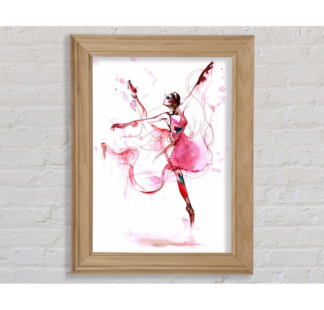 Wandbild Rosafarbene Ballerina 1