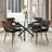 Benecio 4 - Person Glass Top Three Leg Dining Set