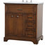 Hermes 32'' Single Bathroom Vanity with Marble Top-1946229856