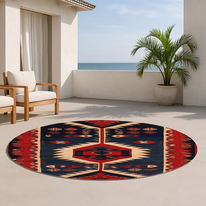 Turkish Purple Indoor and Outdoor Area Rug, Rectangle 8' x 10'