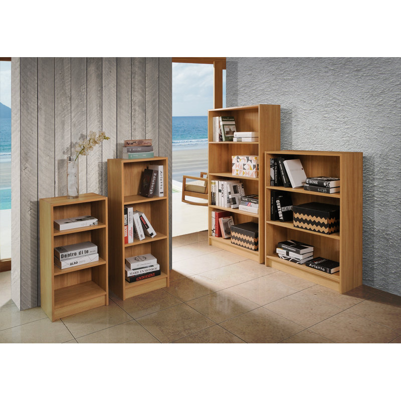 Morgan 150cm H x 80cm W Standard Bookcase, Yellow Oak