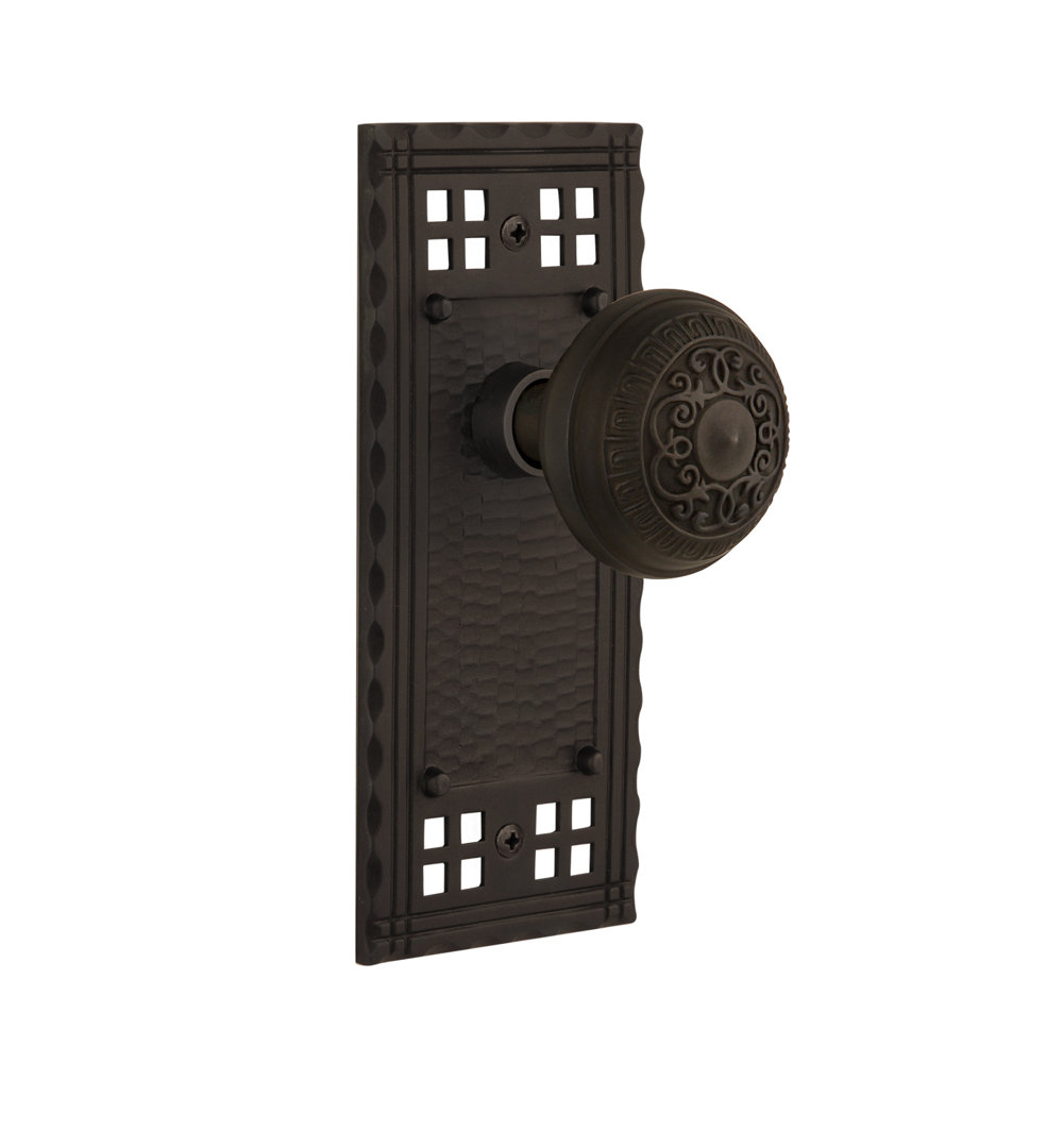 Craftsman Plate with Egg & Dart Door Knob Nostalgic Warehouse