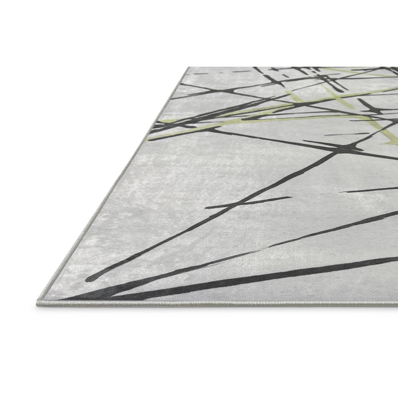 Tapis rose en polyester tissé à la machine, Rectangle 3 pi x 5 pi