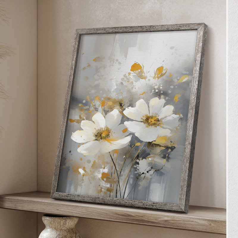 Reproduction encadrée FLORAL Series CDxxv - bois massif, H 15 po x l 12 po