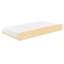 Structure de lit contemporaine, lit double, bois de pin et lit gigogne, finition bois, lattes