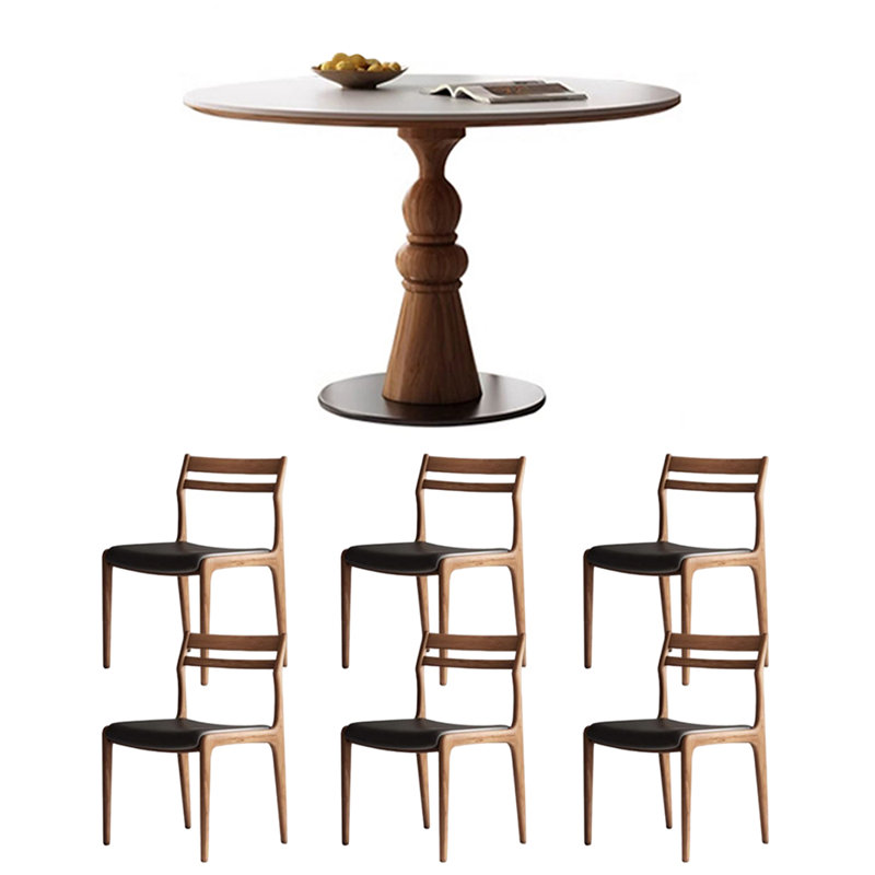 Ensembles de table à manger rétro en pierre frittée simple
