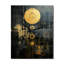 Ancienne sagesse antique d'Atlantis en or - Horloge murale géométrique moderne surdimensionnée-99636510