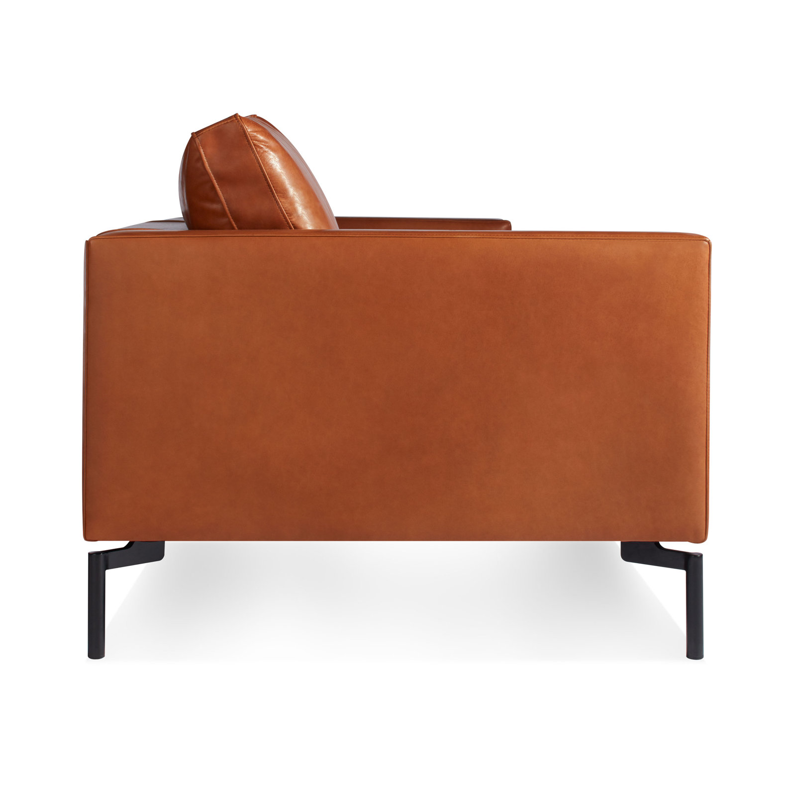 New Standard Upholstered Sofa, Toffee Genuine Leather, 32" H x 104" W x 35" D