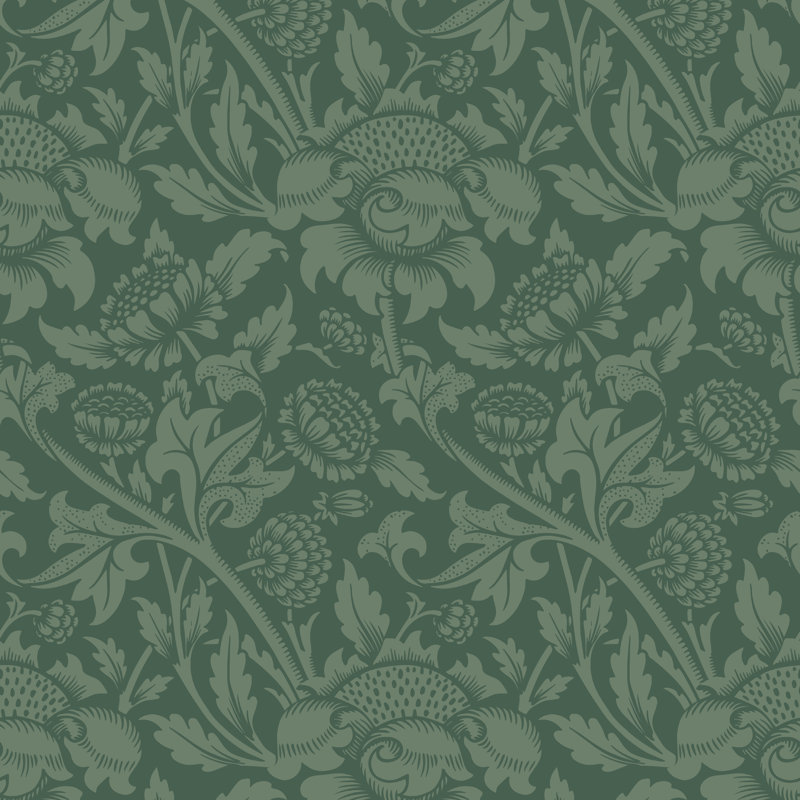 Cipriano 10m x 50cm Matte Wallpaper Roll, Forest Green