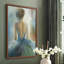 «Lady in Blue», reproduction encadrée - bois massif-1690885242-1690885221