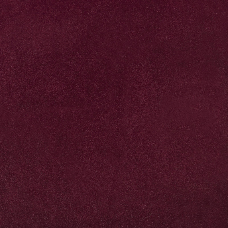 Elle Decor Nico Mid Century Modern Velvet Accent Chair and Ottoman Set, Merlot Red