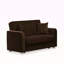 Causeuse convertible avec rangement Primenest Gravita, brun foncé, parfaite pour les petits espaces et l'utilisation multifonctionnelle-1258197926