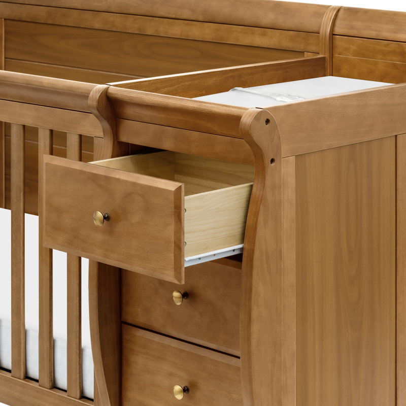 Kalani Chestnut 4-in-1 Convertible Crib with Changer