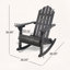 Chaise berçante Adirondack en bois d'acacia