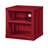 Cargo Red Finish Nightstand W/USB