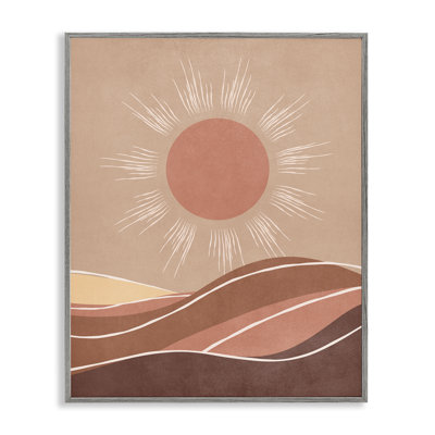 «Boho Sun over Desert», estampe numérique encadrée par Nataly White