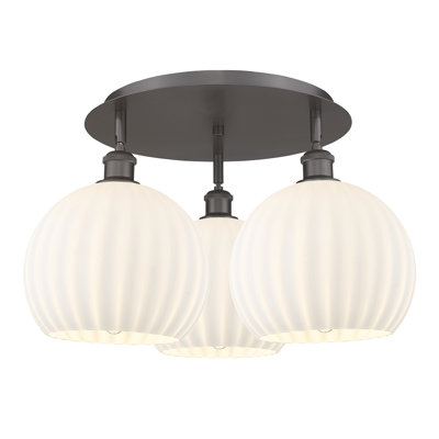 Baxman Glass Semi Flush Mount