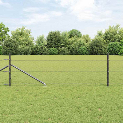 Vidaxl Fence With Posts PVC-Coated Steel