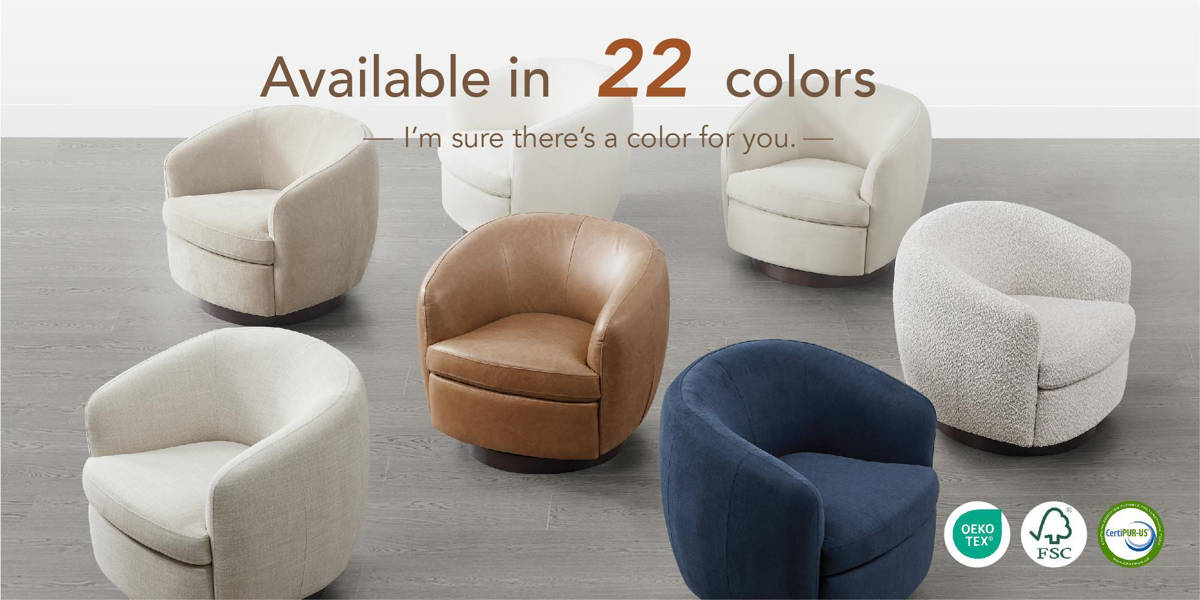 Marcy Upholstered Swivel Barrel Chair