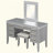 Vanity Desk With Mirror And LED Lights, 7-Drawer Makeup Station With Cushioned Stool And Hollow Design For Efficient Bedroom Organization.-2080406854