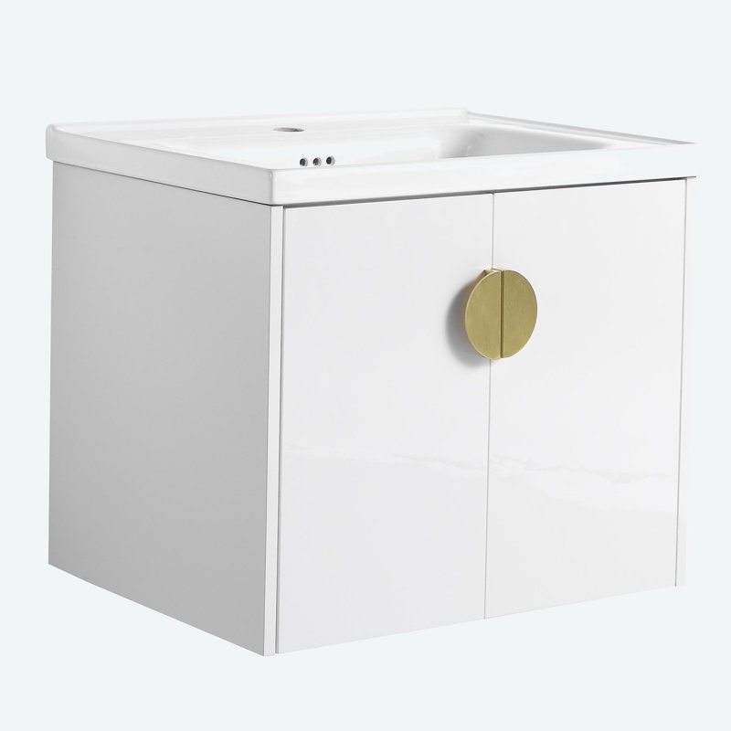 Ensemble de meuble-lavabo simple 23,8 po avec plateau en céramique Brilan