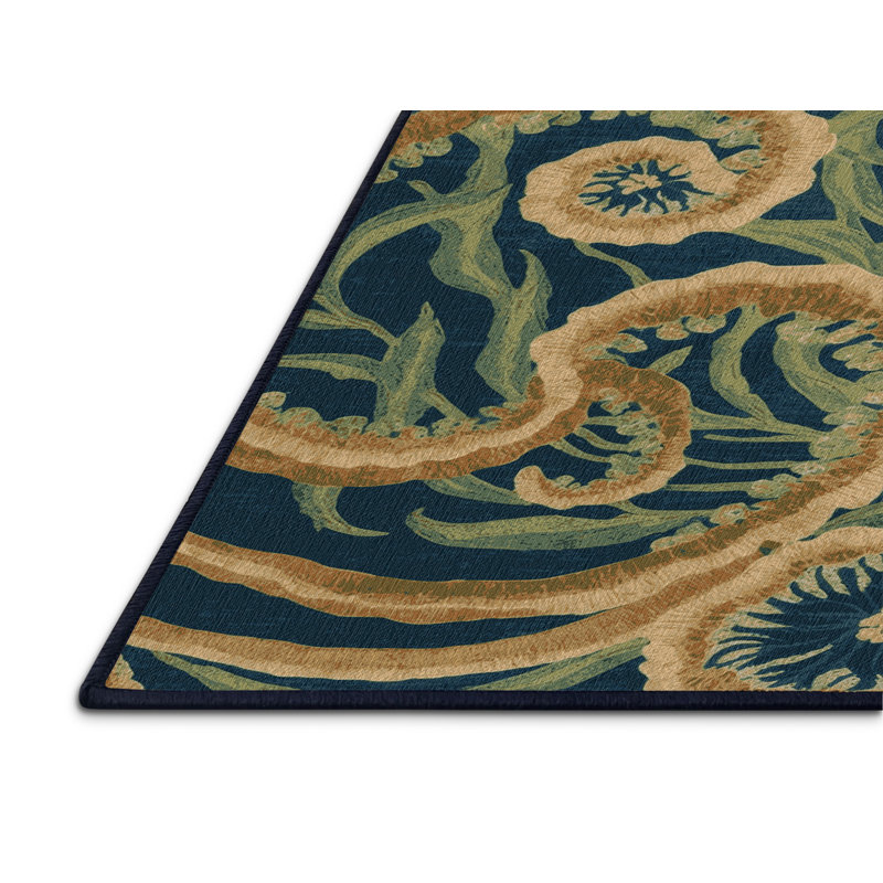 Tapis gris lavable à la machine, Rond 3 pi