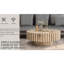 Table basse moderne et minimaliste 31,4 po avec texture en bois naturel, stable et durable, rehaussant l'esthétique de l'espace et convenant aux salons, salles d'étude et bureaux.-555428326