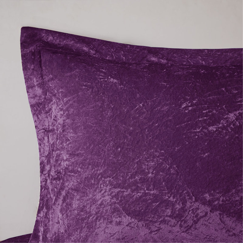 Ensemble d'édredon en velours simple / simple TG avec coussin décoratif, Édredon pour lit simple / simple TG + 3 pièces s