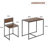 Modern Rectangular Brown Dining Table Set With Two Chairs