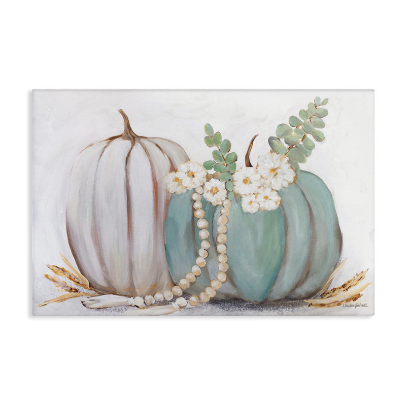 «Country Fall Pumpkins», art mural sur toile par Mackenzie Kissell, H 30 po x l 20 po
