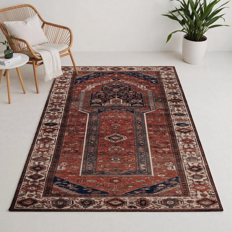 Tapis turc intérieur et extérieur brun, Rectangle 5 pi x 7 pi