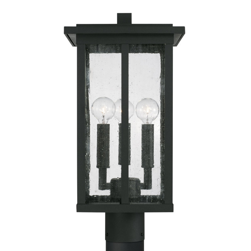 Lampadaire d'extérieur 3 lumières 3 lumières, Noir