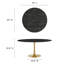 Table de bar Lippa, plateau rond en marbre artificiel, par Modway-410900530-410900533-471470873