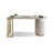 White Rectangular Manufactured Wood with 3 drawers desk-109105002