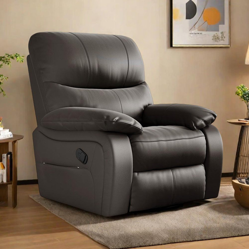 Ergonomic Single Sofa Multi-Functional Recliner, Dark Grey