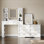 Meuble-lavabo de 81 po de large avec éclairage à DEL réglable et station de charge