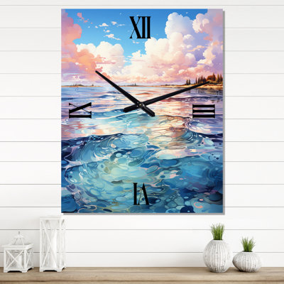 Clouds Aqua Mirage - Nautical & Beach Wall Clocks
