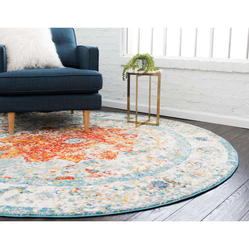 Tapis transitionnel Murawski couleur chameau, Rond 3 pi 3 po