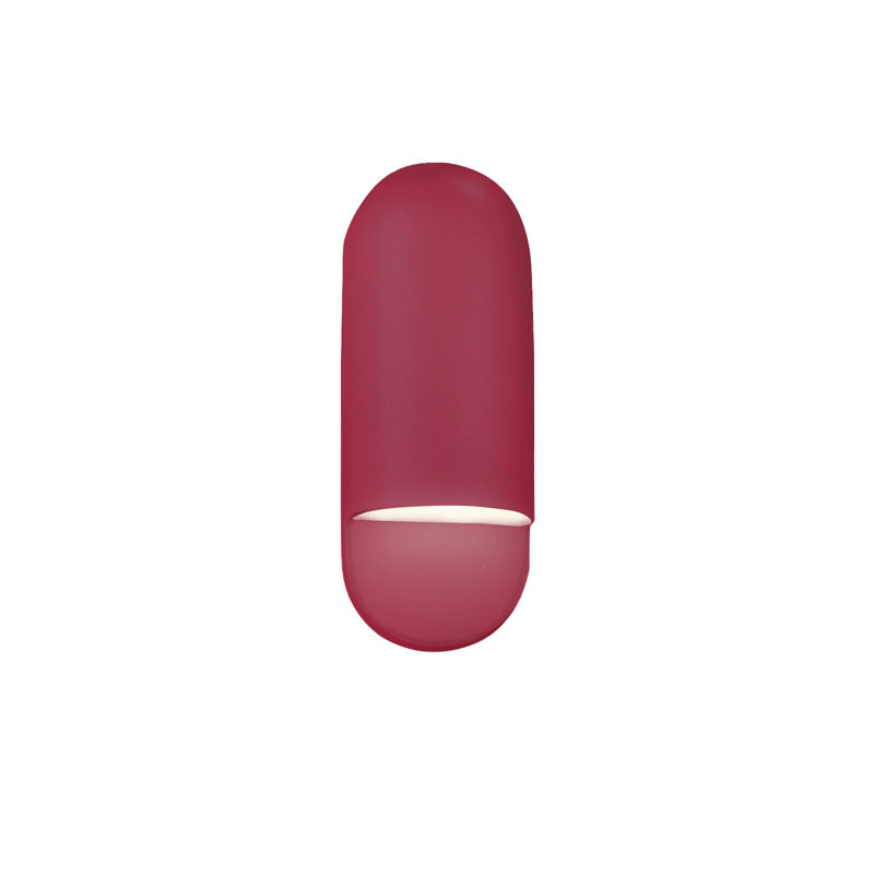 Plafonnier encastré d'extérieur câblé Bharath, Cerise, H 14 po x l 5 po x P 4 po
